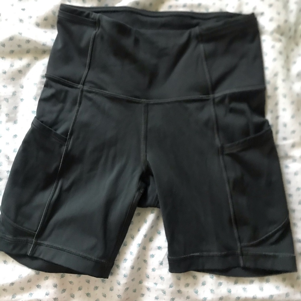 Gray Lululemon Biker Shorts